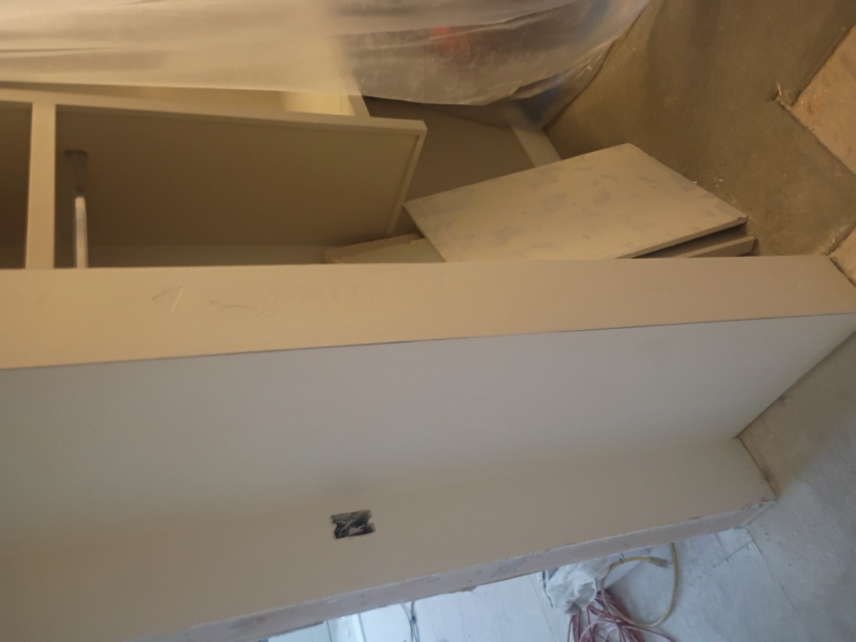 Ceiling repair in progress