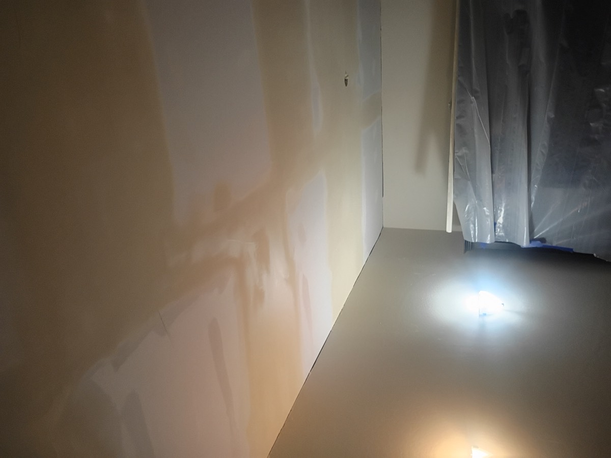 Ceiling repair in progress